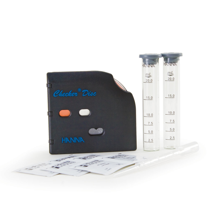 Fier (Fe+2 și Fe+3), Interval: (0,0-5,0 mg/L) Metodă: CheckerDisk, 100 de teste [1]
