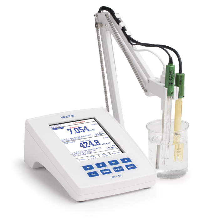 Multiparametru profesional de laborator pH/ISE/EC, doua canale, ecran color de 5.5" si capacitiv. [1]