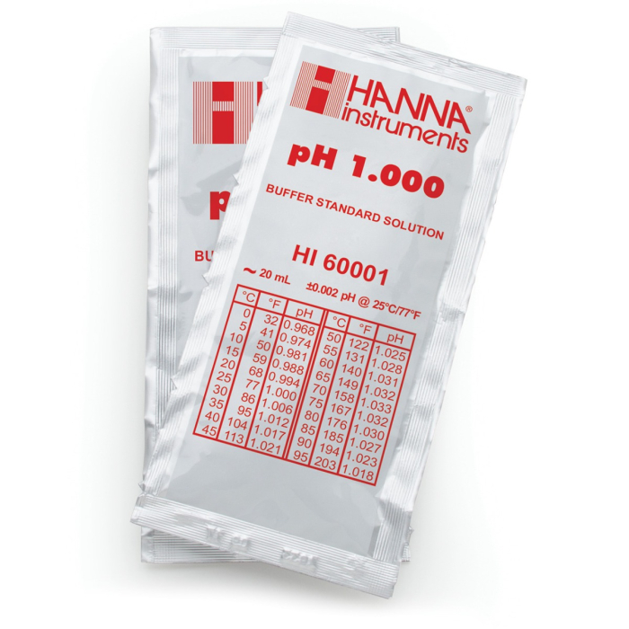 pH 1.000 @ 25°C Plic tampon de calibrare milesimală, (25 x 20mL) [1]