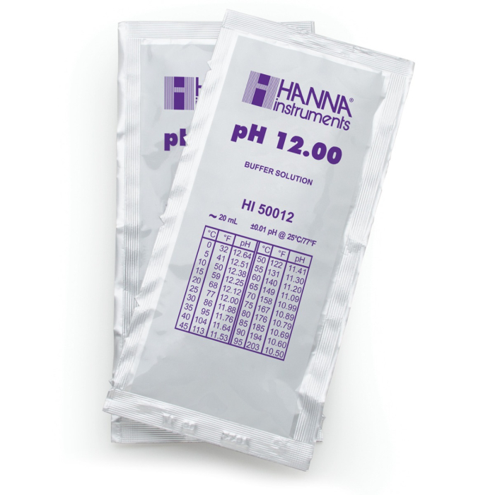 pH 12.00 @ 25°C Plic tampon de calibrare tehnică, (25 x 20mL) [1]