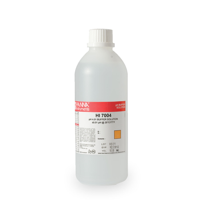 Tampon de calibrare pH 4.01 @ 25°C cu certificat de analiză, flacon de 500 ml [1]