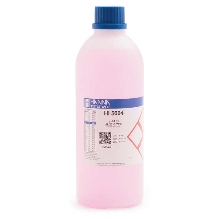 pH 4.01 @ 25°C Tampon de calibrare tehnică roșu, 500 mL [1]