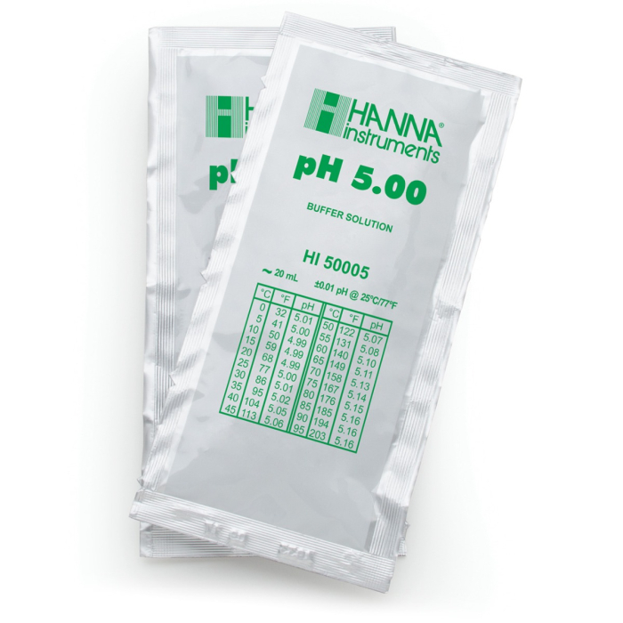 pH 5.00 @ 25°C Plic tampon de calibrare tehnică, (25 x 20mL) [1]