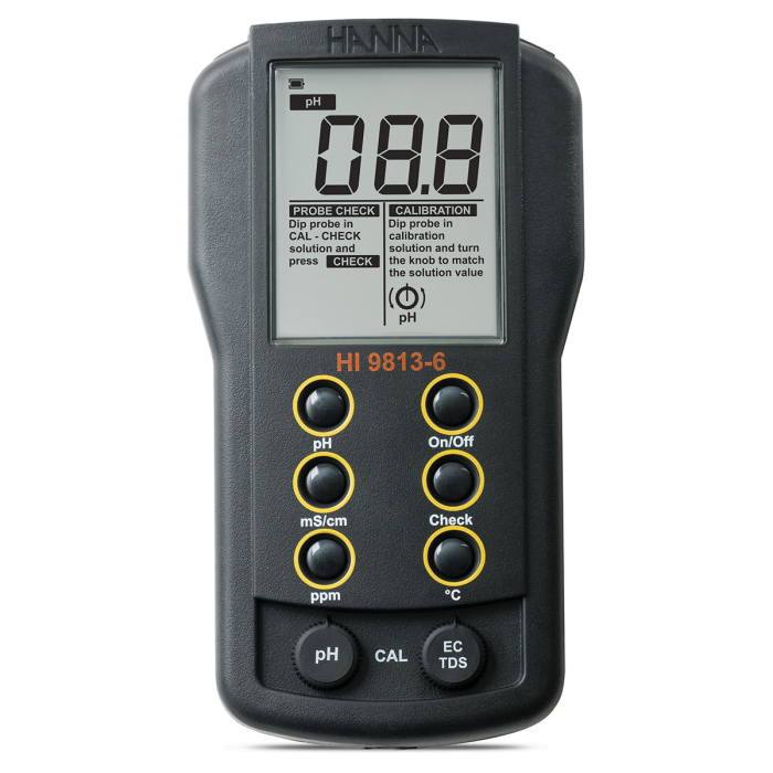 Multiparametru clasic pH/EC/TDS cu electrod HI1285-51, interval: pH 0.0 la 14.0 pH EC 0.00 la 4.00 mS/cm TDS 0 la 1999 ppm (mg/L) [1]