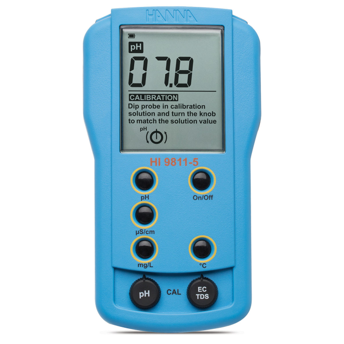 Multiparametru clasic pH/EC/TDS/Temperatură cu electrod HI1285-51; Domeniul EC: 0 la 6000 µS/cm, gama TDS: 0 până la 3000 ppm (mg/L) [1]