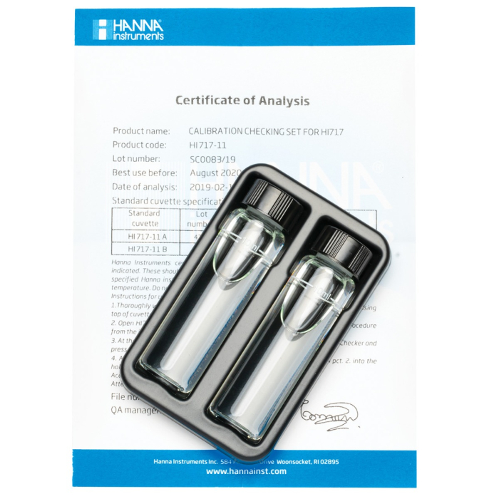Set de verificare a calibrării pentru Checker Fosfat Domeniu Mare (0,0 și 15,0 ppm fosfat) [1]