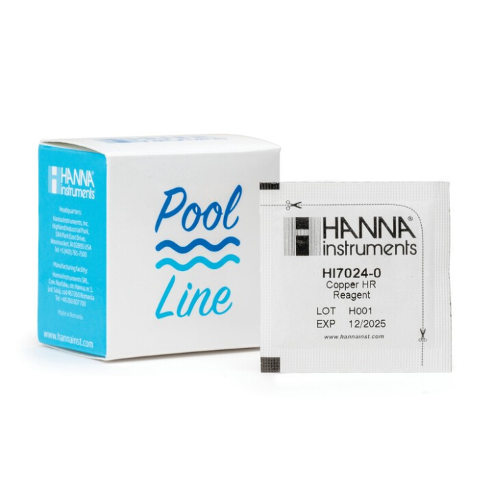 Reactivi Checker cupru Pool Line ,Domeniu mare, 25 de teste - pentru HI7024 [1]