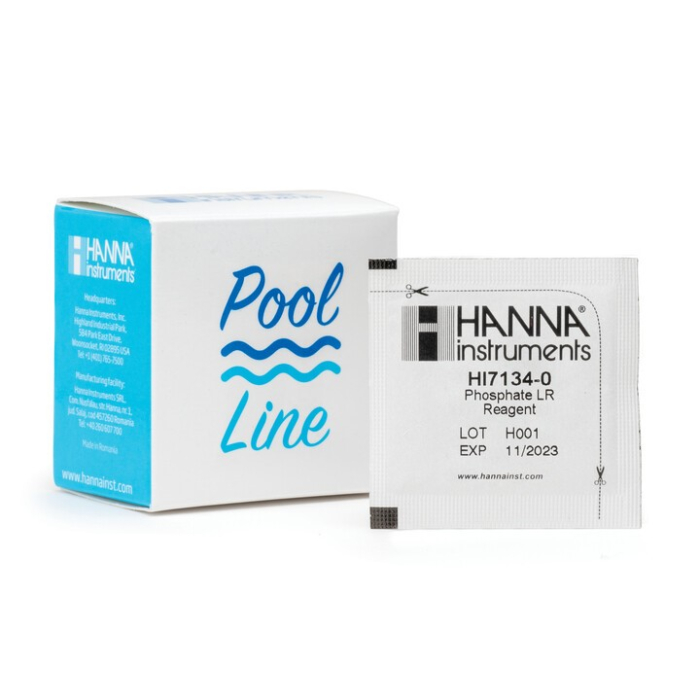 Reactivi Pool Line fosfat, Domeniu redus Checker HC, metoda acidului ascorbic, reactivi pentru 25 de teste [1]