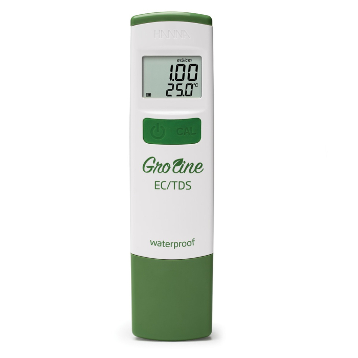 Tester EC Groline, Rezolutie: 1 µS/cm, Rezolutie TDS : 1 mg/L (ppm), Domeniu: 0 la 6,000 μS/cm [1]