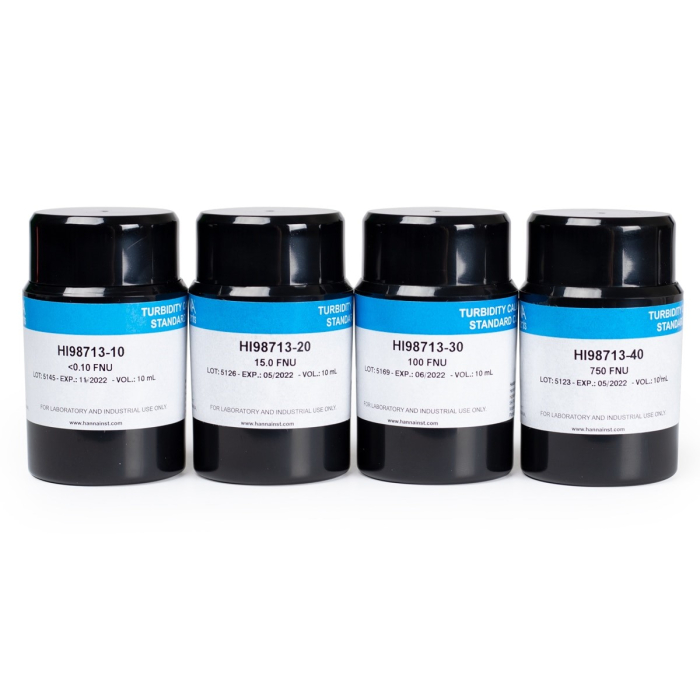 Turbiditate cal set 0. 10, 15, 100, 750 NTU [1]