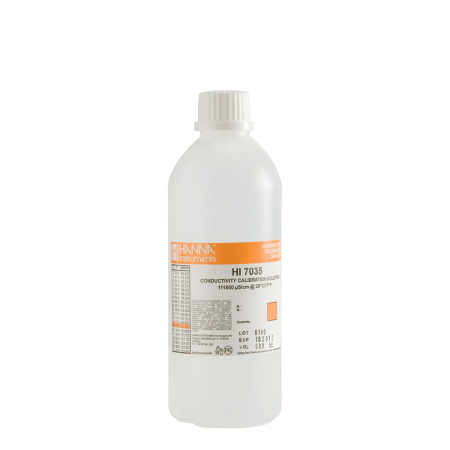 Solutie de calibrare 111800 µS/cm Valoarea EC la 25°C, sticlă de 500 ml