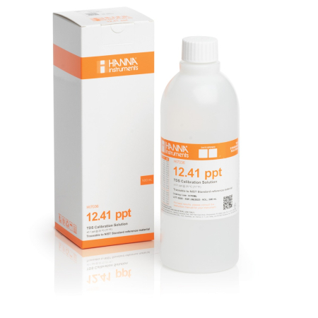 Solutie de calibrare 12,41 g/L (ppt) Valoarea TDS la 25°C, sticlă de 500 ml