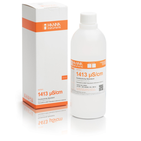 Conductivitate/ TDS - Solutie de calibrare 1413 µS/cm Valoarea EC la 25°C, sticlă de 500 ml