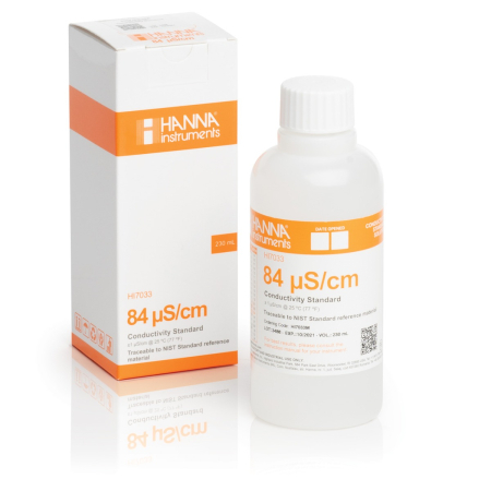 Solutie de calibrare 84 µS/cm Valoarea EC la 25°C, sticlă de 230 ml