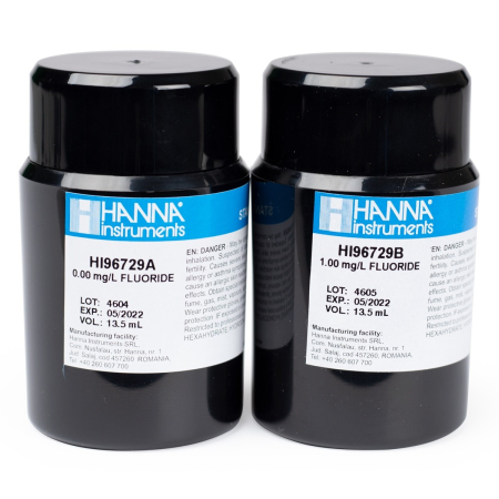 Fluoruri - Standarde CAL Check™ pentru fluorură LR, 0,0 și 1,00 ppm