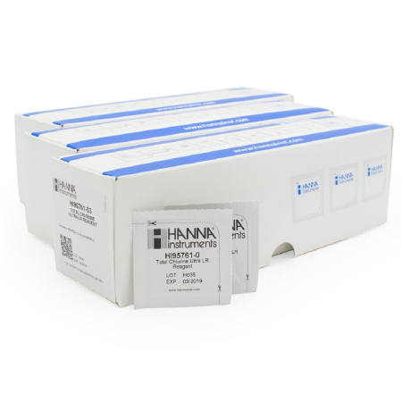 Reactivi Clor Total, Domeniu Foarte Mic 0.000 la 0.500 mg/L, metoda DPD, 300 de teste (Cl₂ total)