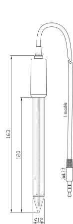 Electrod pH digital cu corp din sticlă pentru produse alimentare, lactate [1]
