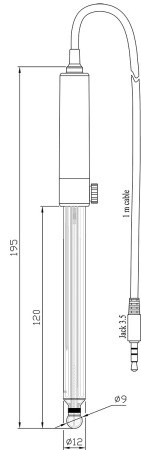 Electrod digital de pH cu corp din sticlă cu pin de potrivire pentru uz general [1]