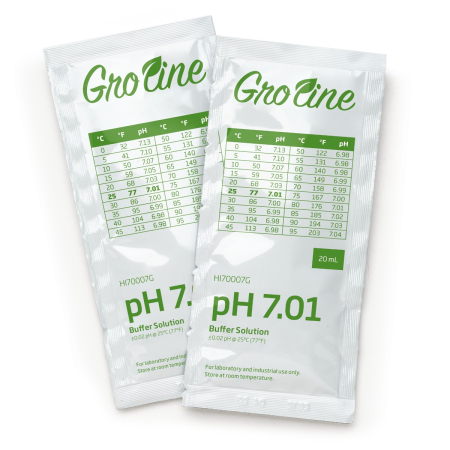 Buffers - Tampon GroLine pH 7,01 (+/- 0,02 precizie pH la 25°C) cu certificat de analiză, (25 x 20 ml)