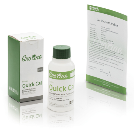 Soluție GroLine Quick Cal pentru calibrarea pH/EC într-un singur punct, 120 mL