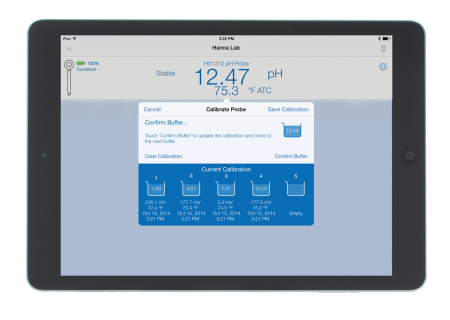 Electrod de pH HALO cu corp din sticlă, umplut cu gel, cu Bluetooth® [5]