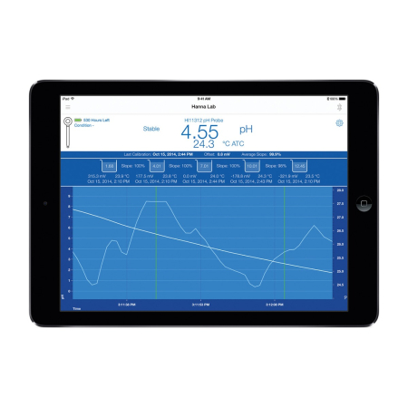 Electrod de pH HALO cu Bluetooth®, din sticlă, electrolit reincarcabil [4]
