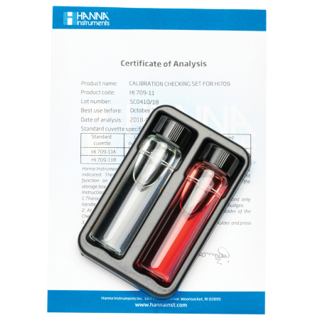 Set de verificare a calibrării HC pentru verificarea gamei înalte de mangan