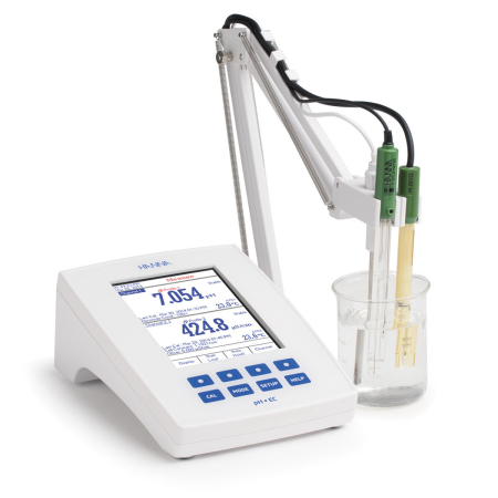 Rezistivitate - Multiparametru profesional de laborator pH/ISE/EC, doua canale, ecran color de 5.5" si capacitiv.