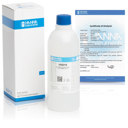 Soluții de calibrare - pH 1.68 @ 25°C Tampon de calibrare tehnică, 500 mL