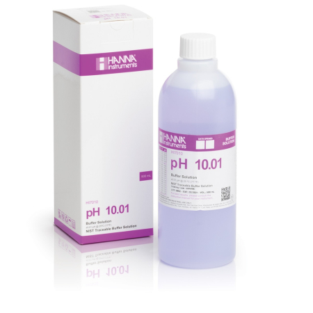 Aciditate - pH 10.01 @ 25°C Tampon de calibrare colorat in violet, flacon de 500 ml