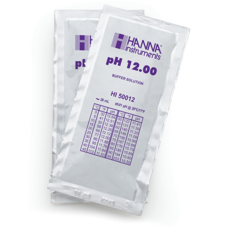 Soluții de calibrare - pH 12.00 @ 25°C Plic tampon de calibrare tehnică, (25 x 20mL)