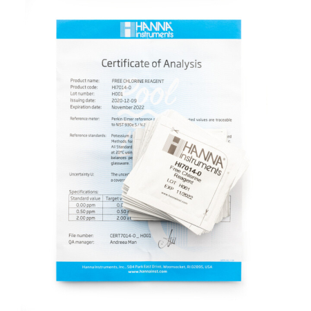 Reactivi clor liber Pool Line , metoda DPD, reactivi pentru 25 de teste (Clor liber) [3]