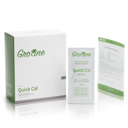Plicuri de soluție Quick Cal pentru calibrarea rapidă pH/EC într-un singur punct, (25 x 20 ml) [1]
