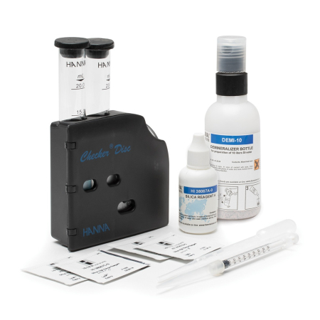 Siliciu - Silice, Interval: (0-40 mg/L)(0-800 mg/L) Metodă: CheckerDisc, 100 de teste