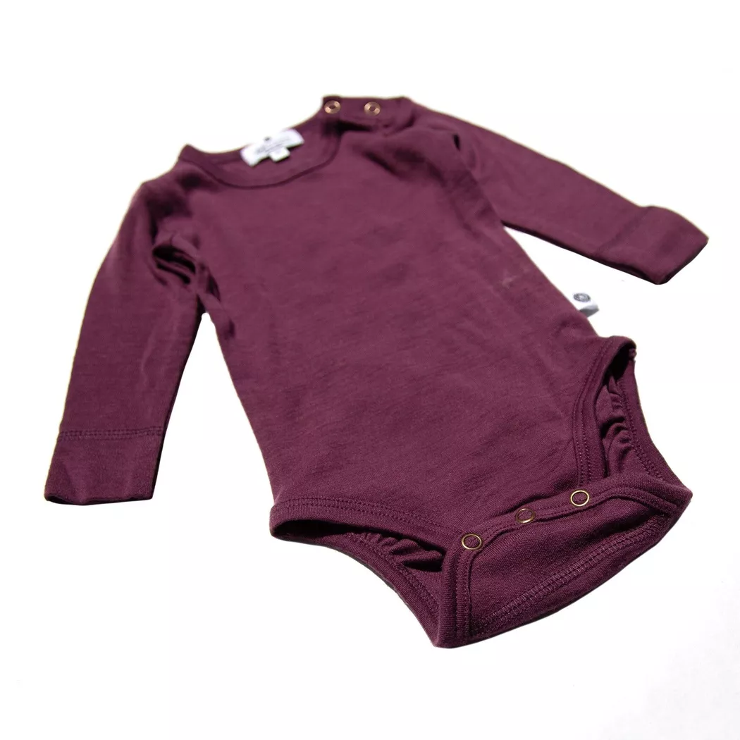 Body maneca lunga - 100% lana merinos – Crushed Violets | Lille Barn - 98 [3]