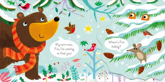 Play Hide & Seek With Reindeer – Carte cu Clapete de Crăciun, Usborne [3]