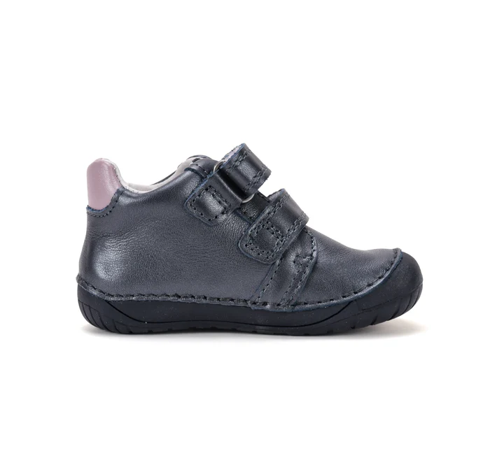 Pantofi Barefoot Fete D.D.Step S070-62659A – Piele Naturală, Cobalt cu Bufniță [3]