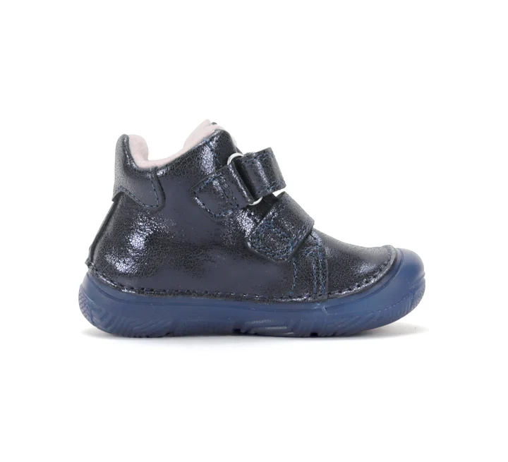 Pantofi Fete D.D.Step A082-62750 – Piele Naturală, Royal Blue cu Inimă și Curcubeu [3]