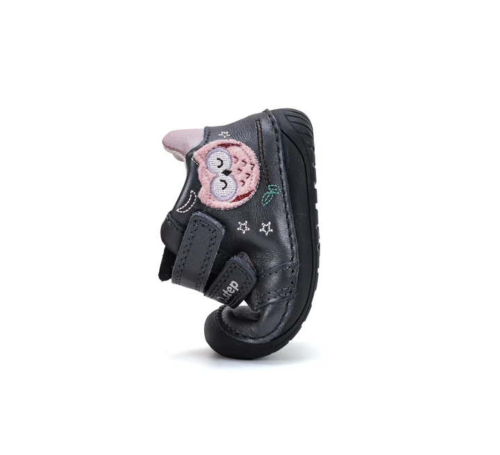 Pantofi Barefoot Fete D.D.Step S070-62659A – Piele Naturală, Cobalt cu Bufniță [8]
