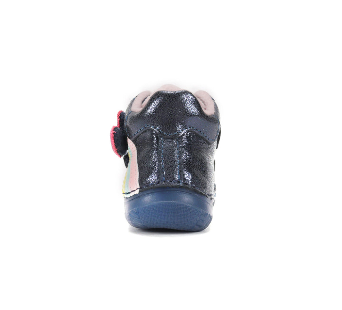 Pantofi Fete D.D.Step A082-62750 – Piele Naturală, Royal Blue cu Inimă și Curcubeu [2]