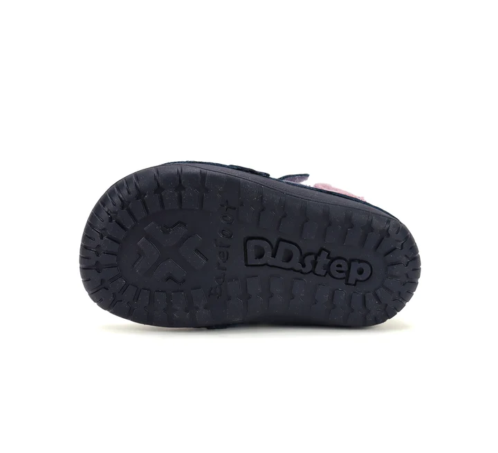 Pantofi Barefoot Fete D.D.Step S070-62659A – Piele Naturală, Cobalt cu Bufniță [5]