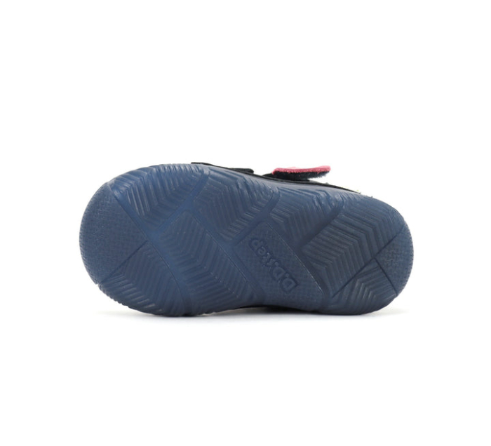 Pantofi Fete D.D.Step A082-62750 – Piele Naturală, Royal Blue cu Inimă și Curcubeu [5]