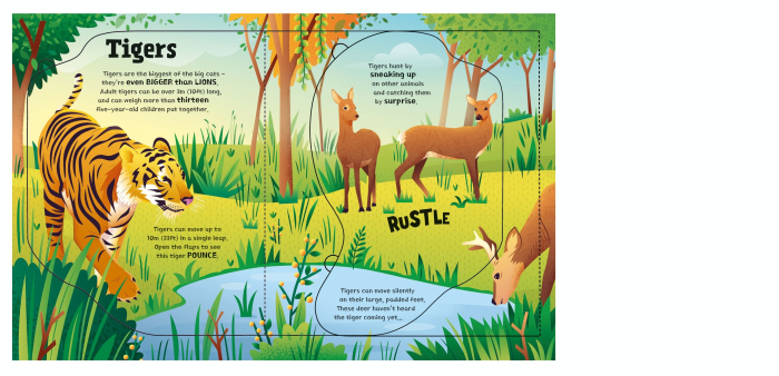 Carte copii Usborne Great Big Animals cu clapete mari – carte interactiva educativ copii [4]