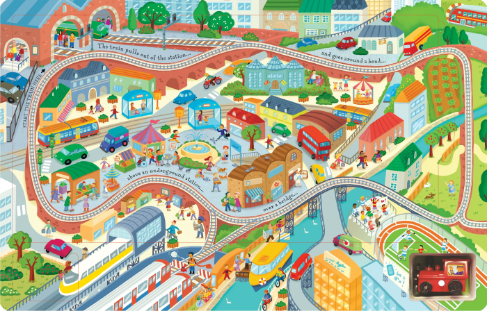 Carte cu jucarie Wind-up Train [3]