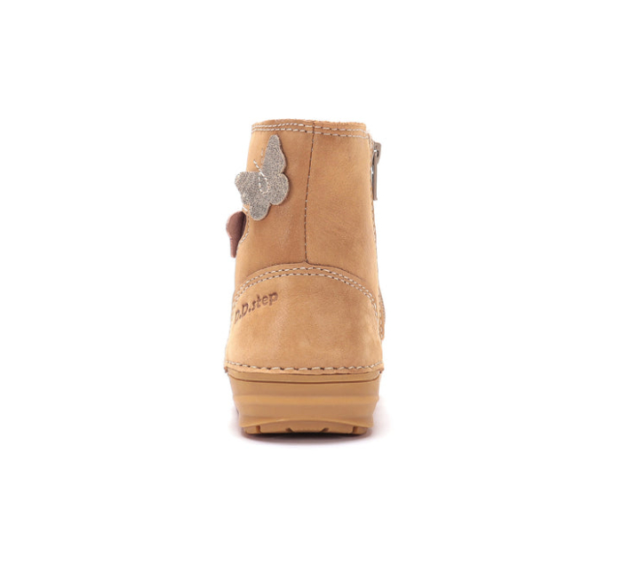 Cizme Fete D.D.Step W071-62976A Copper – Piele Naturală, Maro Caramel, cu Fluturi [2]