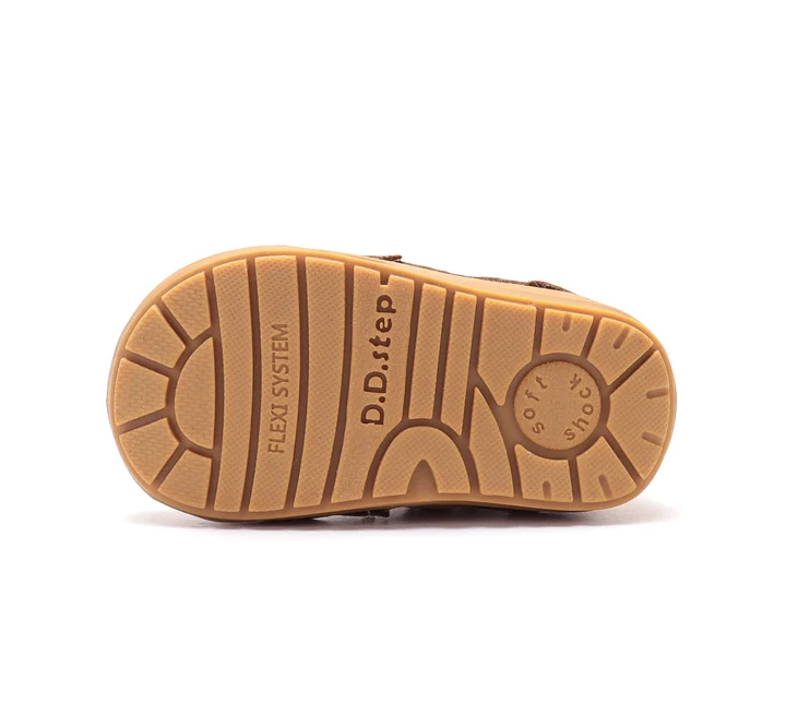 Cizme Fete D.D.Step W071-62976A Copper – Piele Naturală, Maro Caramel, cu Fluturi [5]