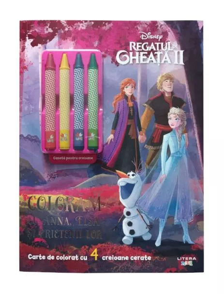 Disney Regatul de Gheață II – Colorăm cu Anna, Elsa și Prietenii (4 Creioane Cerate Incluse) [1]