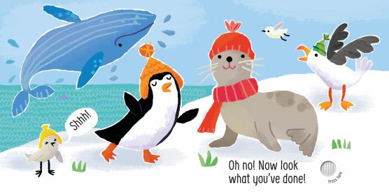 Don't Tickle the Penguin! – Carte senzorială Usborne cu sunete și texturi, pentru bebeluși [4]