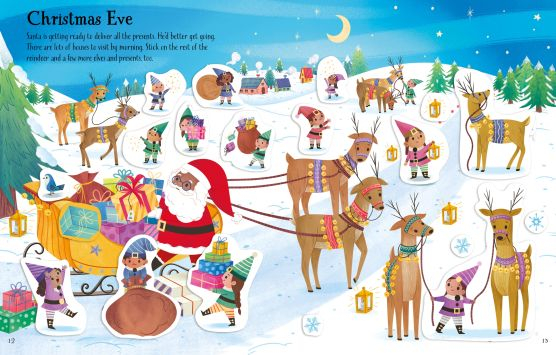 First Sticker Book Christmas – Carte de Crăciun cu stickere pentru copii, Usborne [4]