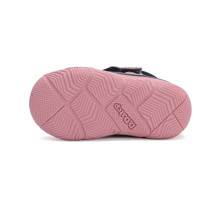 Ghete Iarnă Fete D.D.Step W082-42774 – Piele Naturală, Îmblănite, Royal Blue cu Vulpiță [5]